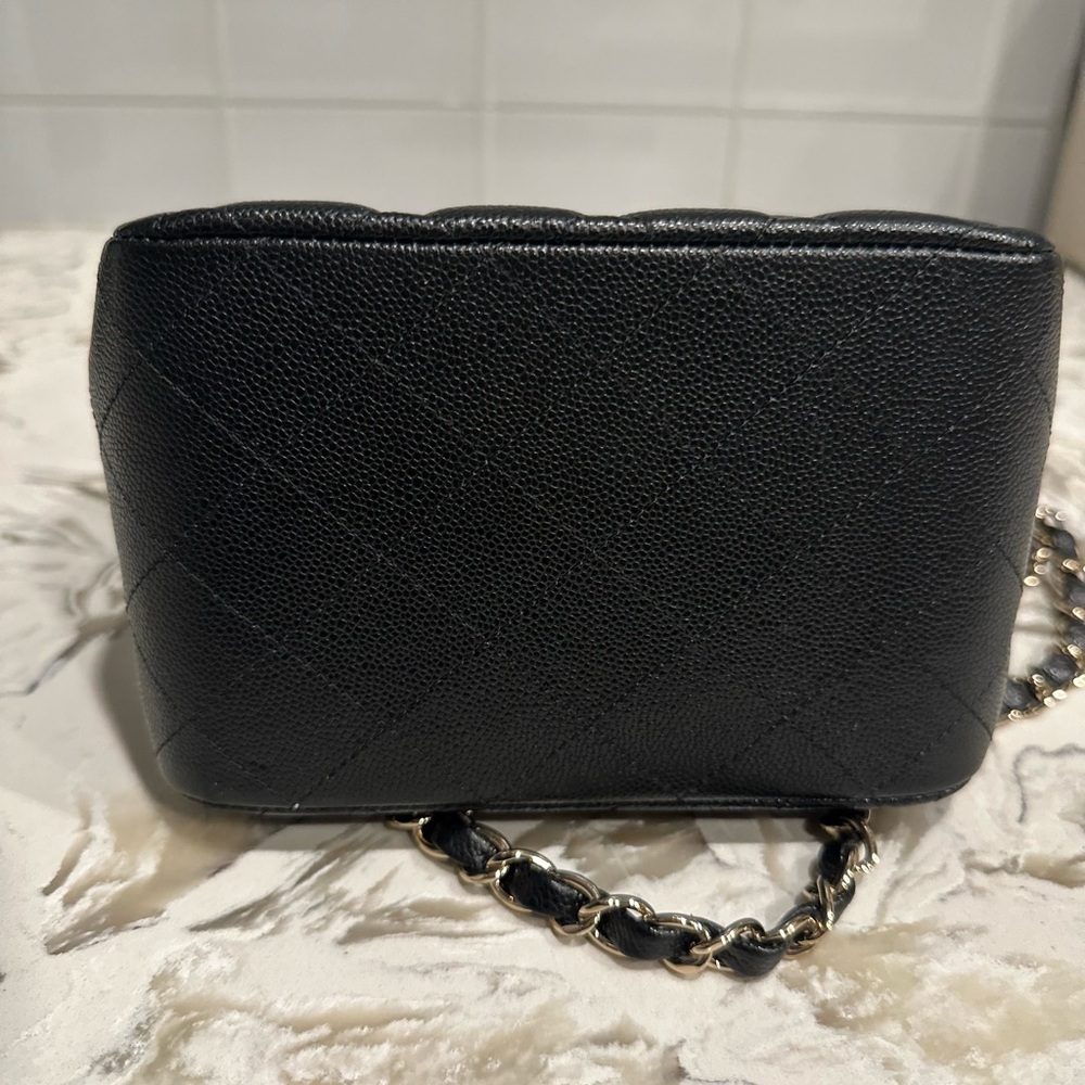 CHANEL Caviar Quilted Mini Bucket Bag Black GHW - Picture 9 of 17